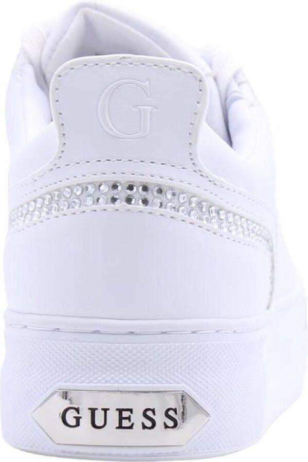 Guess Witte en bruine damesschoenen met gouden details White Dames