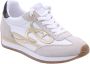GUESS Skroll suède sneakers ecru goud - Thumbnail 2