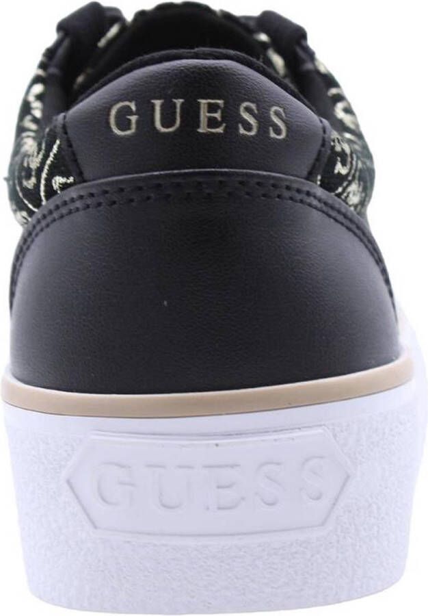 Guess Dames Camrio Platform Zwart Multilogo Sneakers Zwart Dames