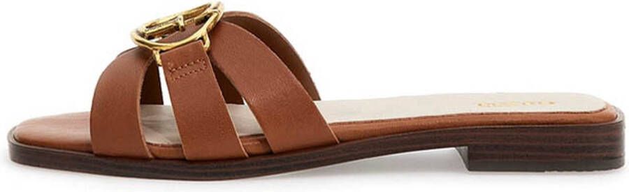 GUESS Symo Dames Slippers Cognac