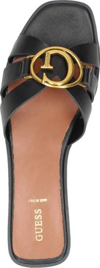 Guess Slippers van leer met labeldetail model 'SYMO' - Foto 4