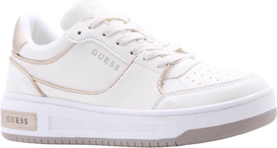 GUESS Tokyo Lage Dames Sneakers Wit Goud