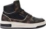 GUESS Tullia Hoge Dames Sneakers Zwart Bruin - Thumbnail 1