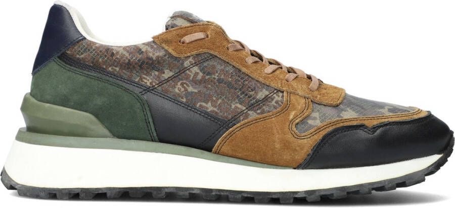 GUESS Varese Lage sneakers Leren Sneaker Heren Groen