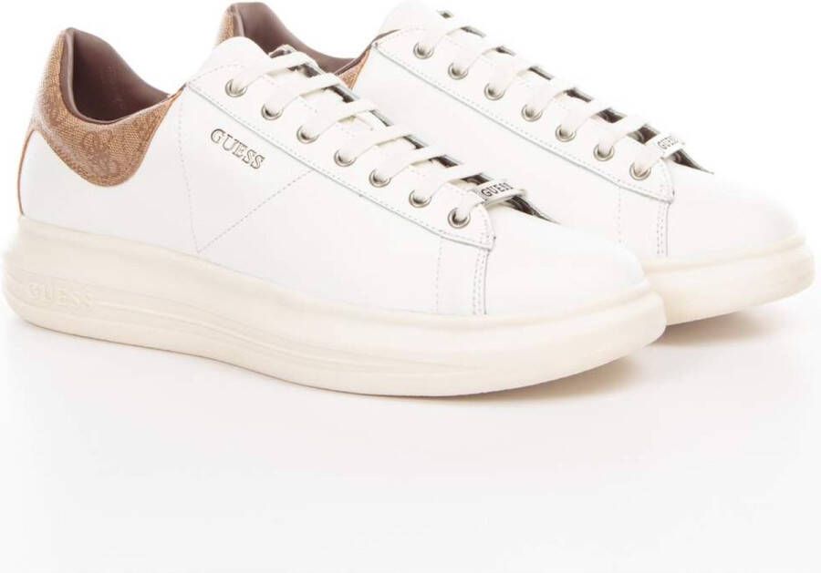 Guess Hoge Top Sneaker met Logo Detail White Heren
