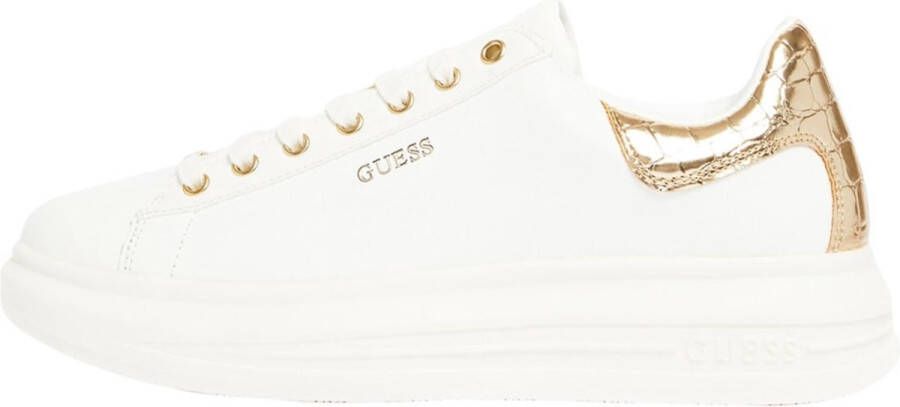 Guess Minimalistische Sneaker met Verhoogde Zool en Kokos Laminaat White Dames - Foto 4
