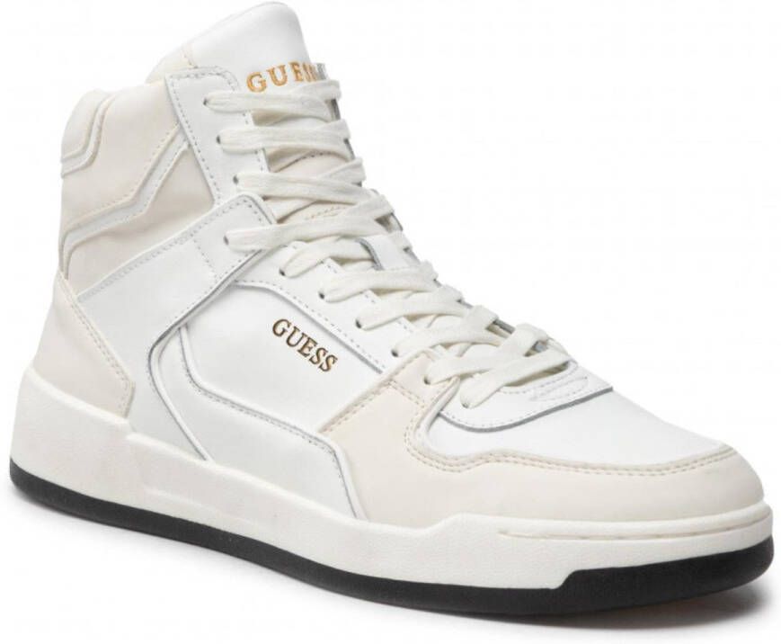 GUESS Vicenza High Stijlvolle Sneakers voor Heren Wit