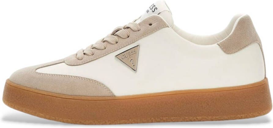 GUESS Wiman beige leren pantoffels