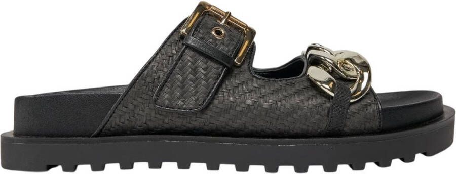 Guess Zwarte Slip-On Sandalen met Rubberen Zool Black Dames