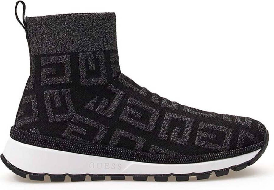 Guess Stijlvolle textiel enkellaarzen voor dames Zwart Dames