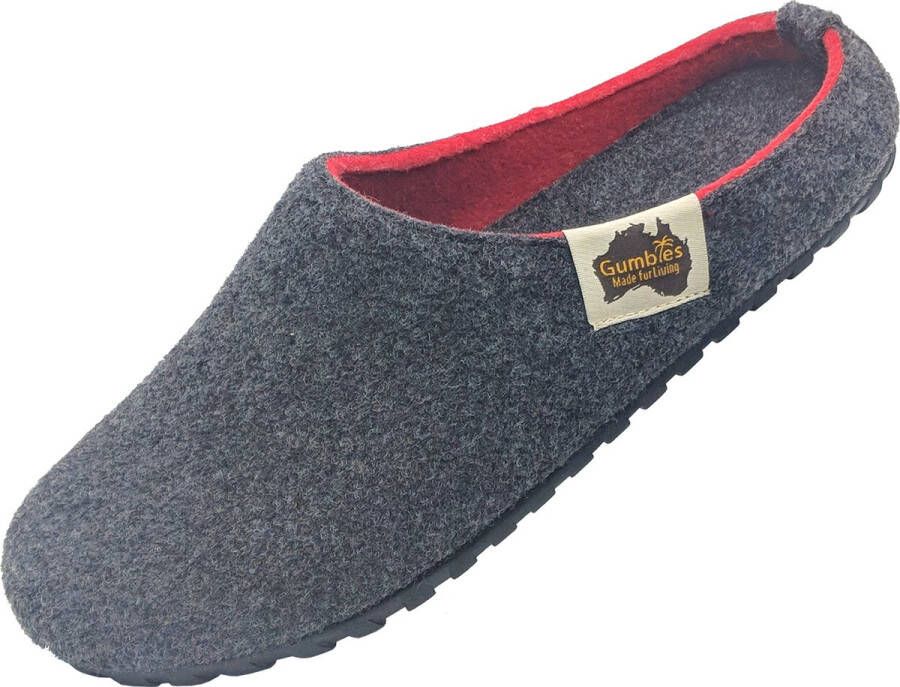Gumbies Outback Slipper Charcoal & Red [ | ] - Foto 3