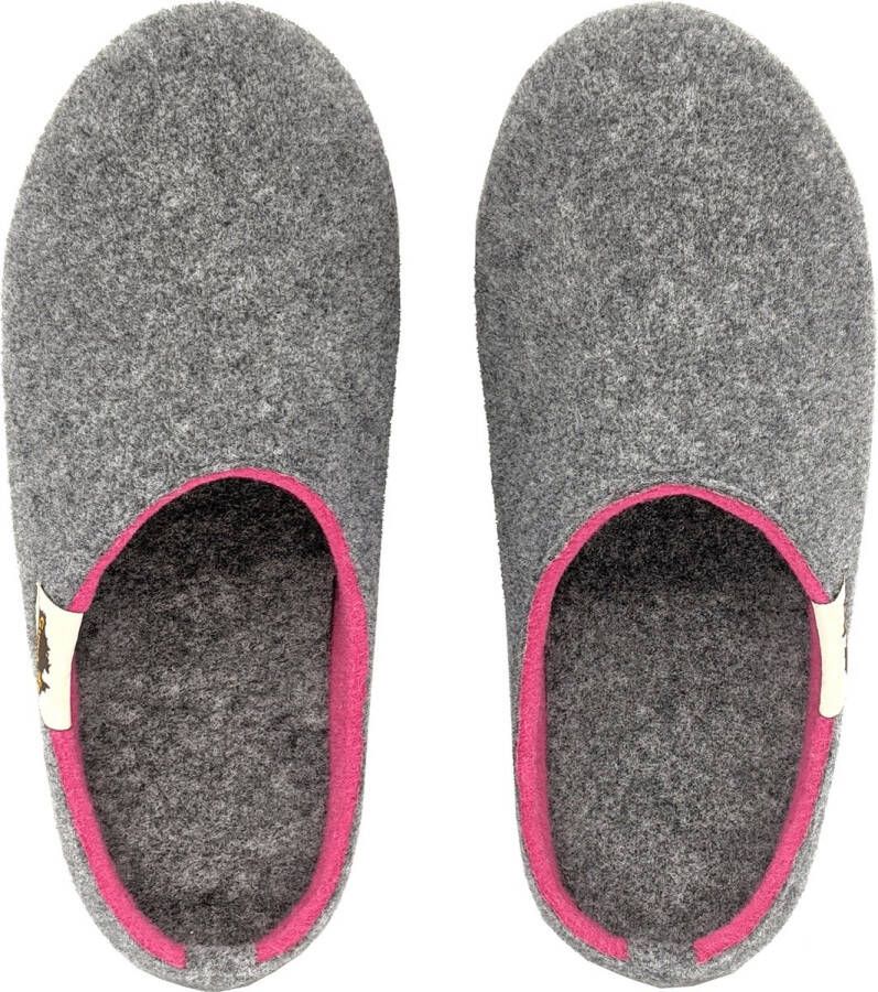 Gumbies Outback Slipper Grey & Pink [ | ]