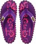 Gumbies ISLANDER CANVAS Teenslipper voor Dames Paars HIBISCUS - Thumbnail 1