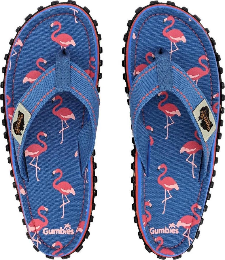 Gumbies Teenslippers Dames Flamingo Blauw Roze