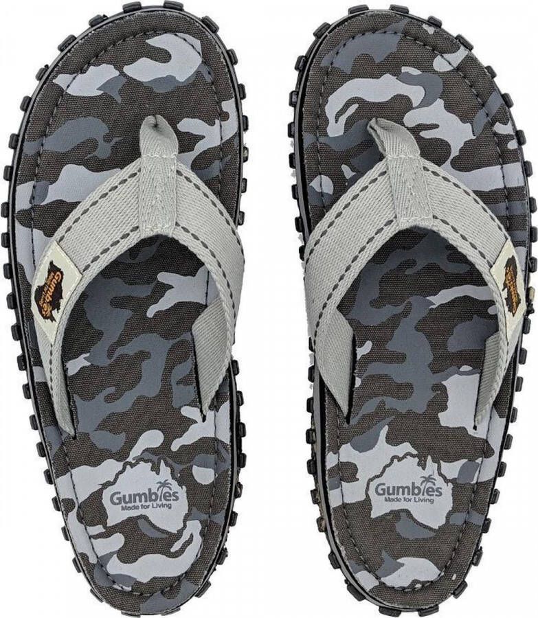 Gumbies Teenslippers Teenslipper Grey Camouflage