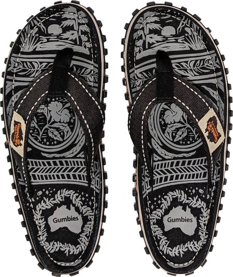 Gumbies Teenslippers Unisex Midnight Black Zwart Grijs