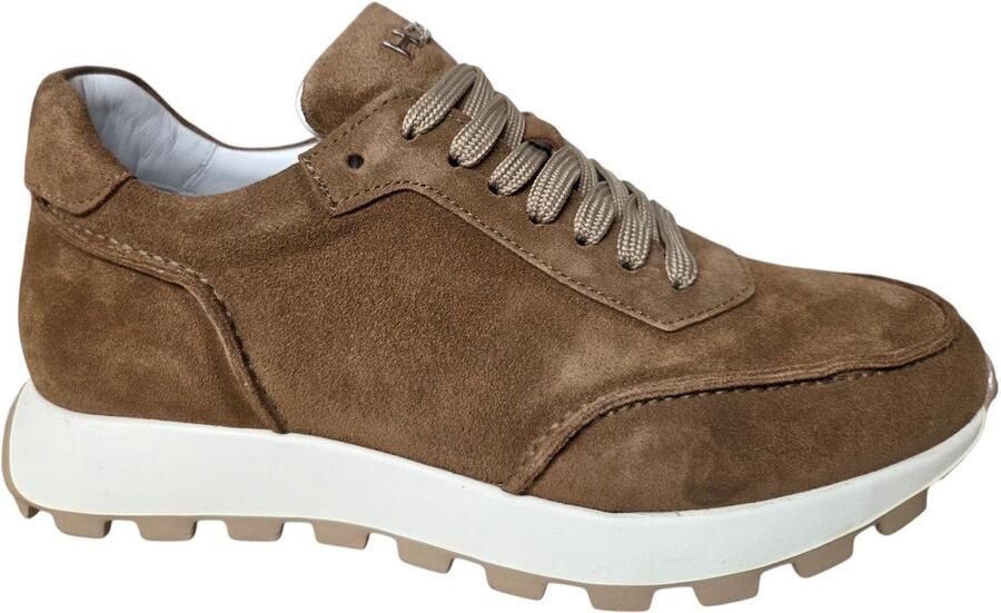 H32 Riccardo Sigaro Suede Sneakers Bruin Suede Heren Bruin