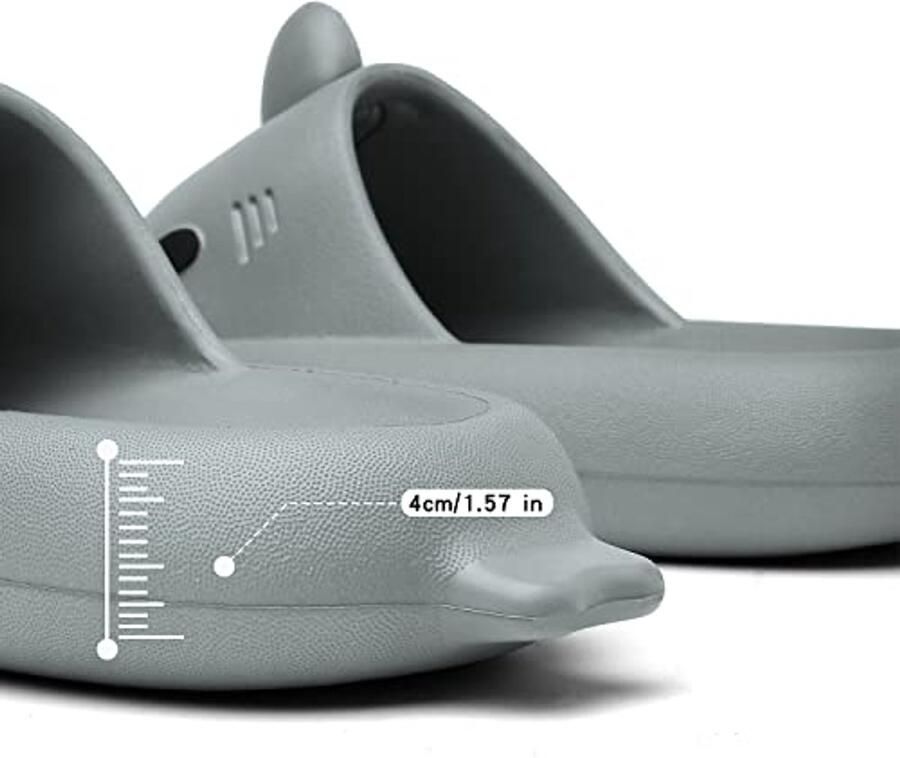 Haaienslippers voor en Antislip Open Teen Zomer Slippers voor Strand en Zwembad