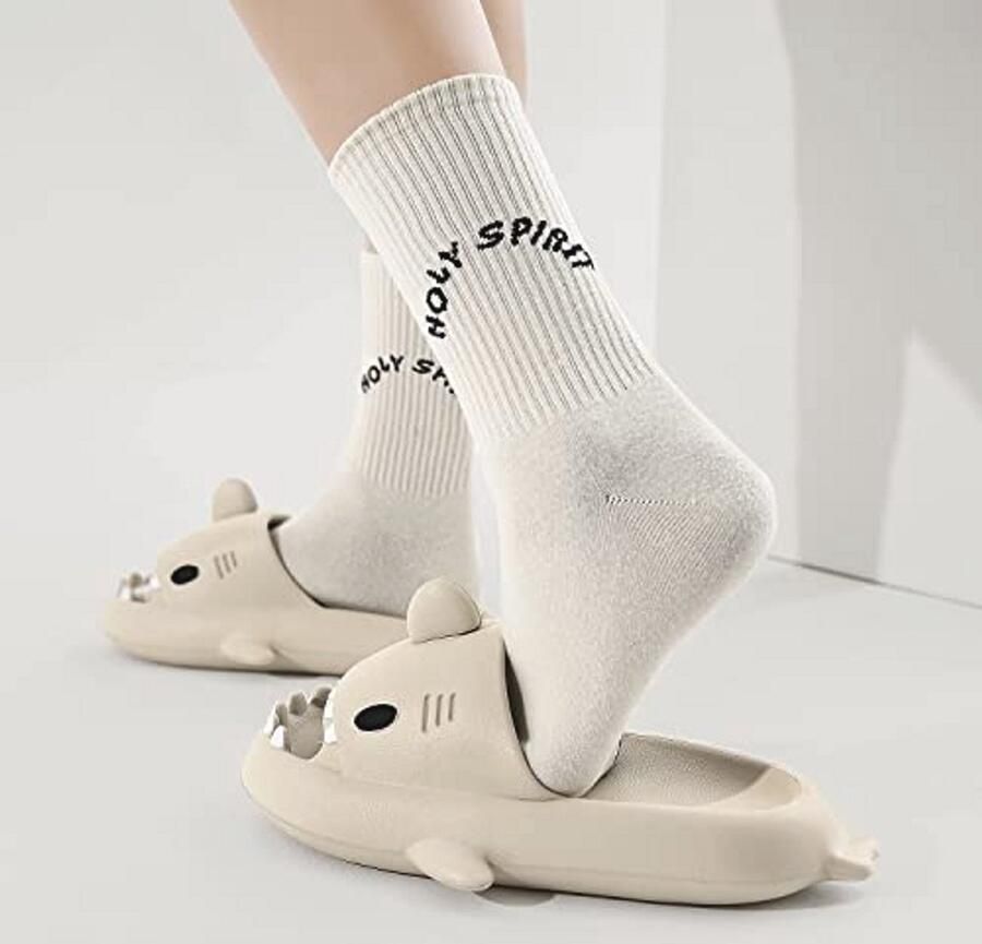 Haaienslippers voor en Antislip Zomer Slippers met Gewatteerde Zool