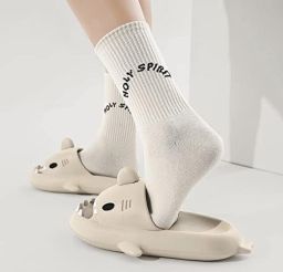 Haaienslippers voor en Antislip Zomer Slippers met Gewatteerde Zool