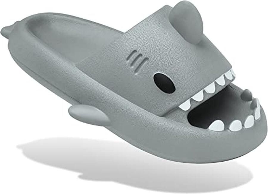 Haaienslippers Wolken pantoffels Binnen en buiten Extra dikke zool Grijs