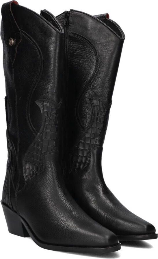 HABOOB Cowboylaarzen Dames Camille Leer Zwart