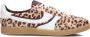 Haboob leren sneakers met panterprint beige bruin - Thumbnail 2