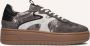 Haboob Grijze Lage Top Sneakers met Plateauzool - Thumbnail 1