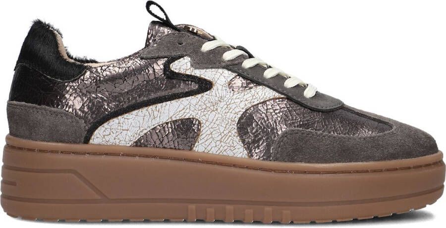 Haboob Grijze Lage Top Sneakers met Plateauzool