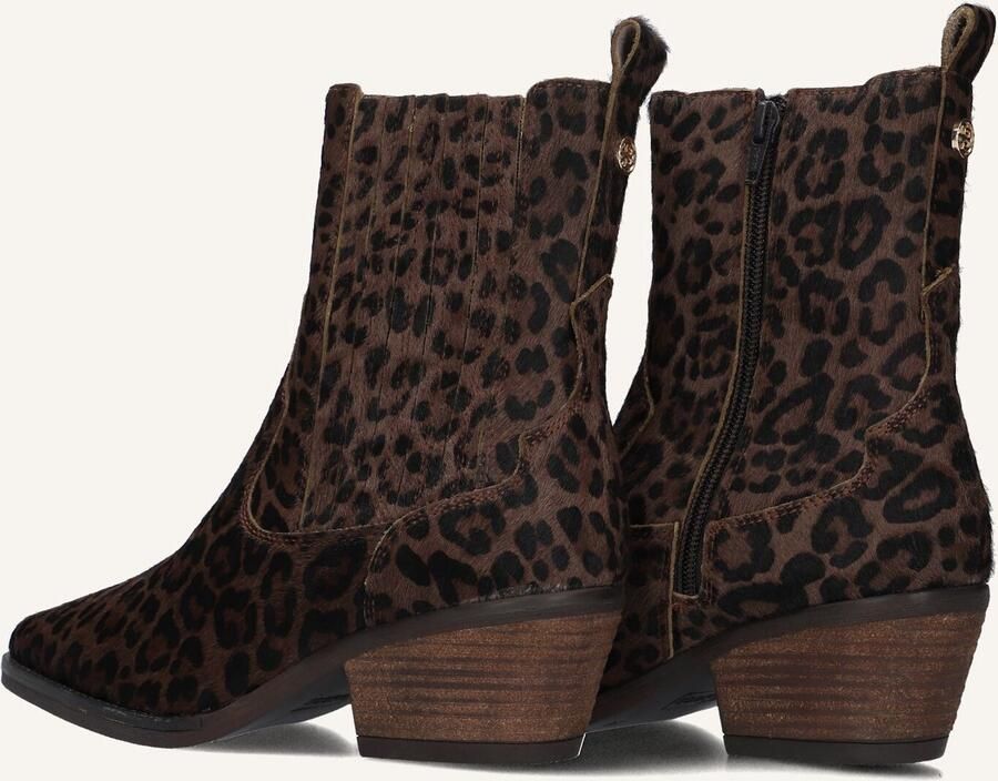 Haboob Indie Enkellaarsjes Enkelboots met rits Dames Bruin - Foto 2