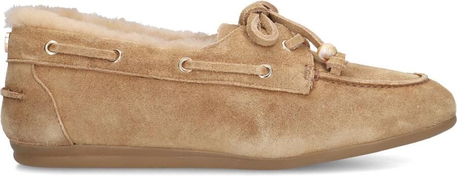 Haboob Vita gevoerde suède bootschoenen camel - Foto 4