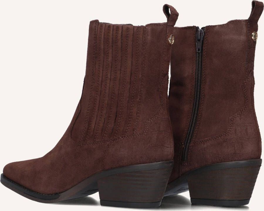 Haboob Indie Enkellaarsjes Enkelboots met rits Dames Bruin - Foto 2