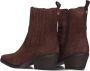 Haboob Indie Enkellaarsjes Enkelboots met rits Dames Bruin - Thumbnail 2