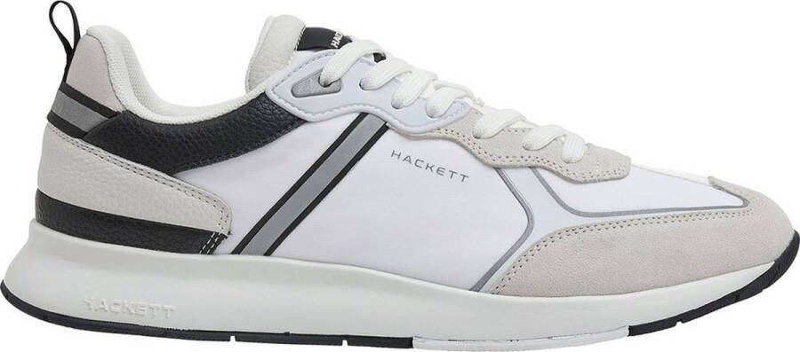 Hackett Lichtgewicht hardloopschoenen met reflecterende details en suède accenten White Heren