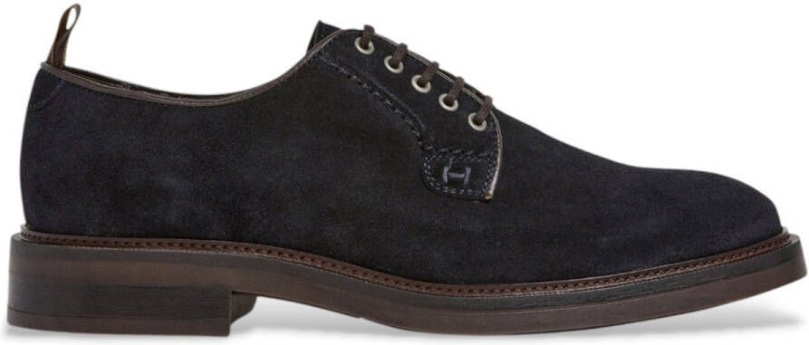 Hackett London Egmont Class marine leren schoenen