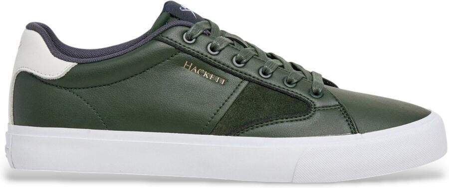 Hackett London Blake Venture Groen Leren Sneakers