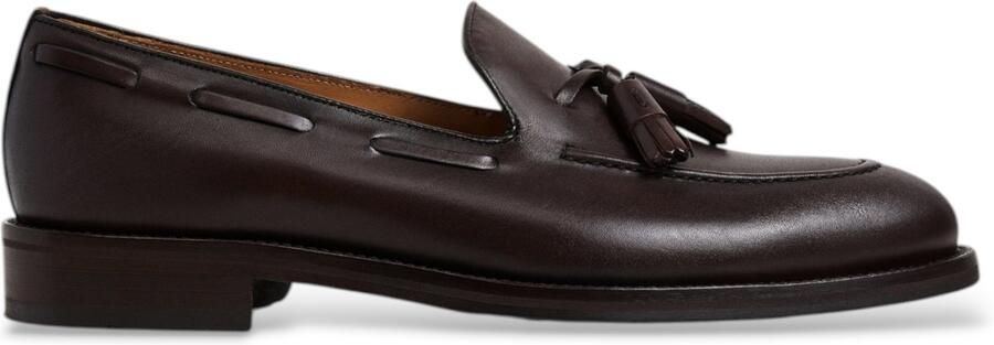 Hackett London Donkerbruine Mayfair leren loafers