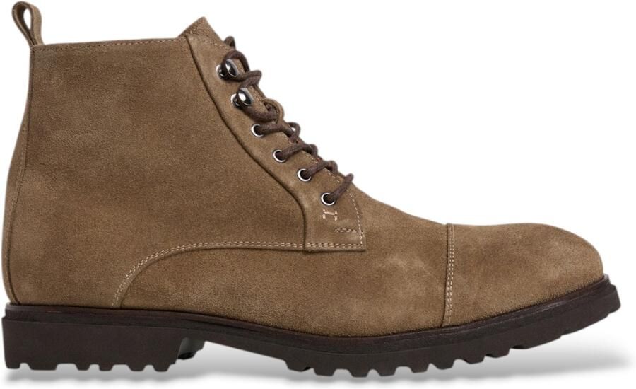 Hackett London Lichtbruine Hudson leren enkellaarsjes