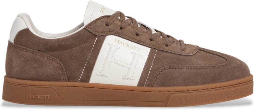 Hackett London Harper League Bruin Leren Sneakers