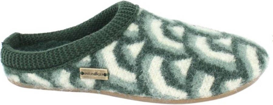 Haflinger Everest Cascade Pantoffels kleur Kiwi 100% wolvilt - Foto 1