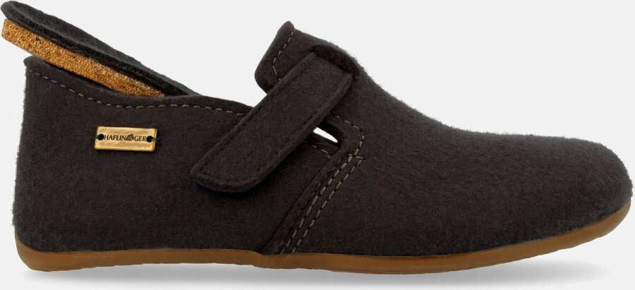 Haflinger Everest Foc Anthrazit Pantoffels Dichte Sloffen Grijs Vilt Dames Grijs