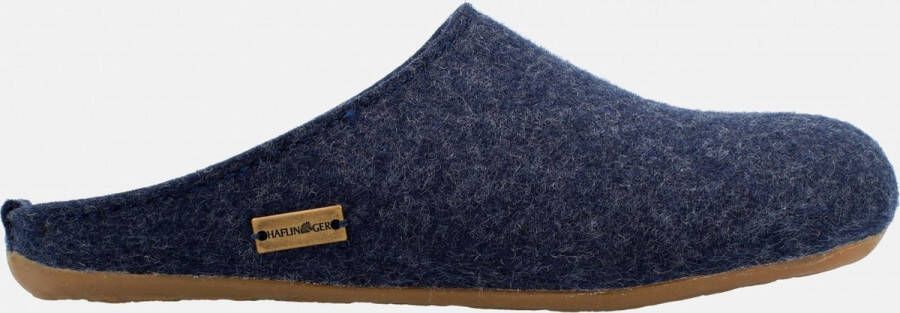 Haflinger Everest Fundus instap pantoffel jeans Vilt comfortabel antislip