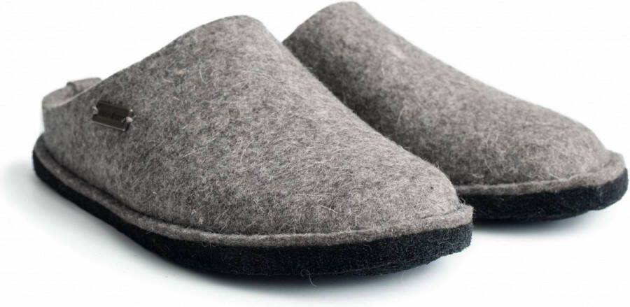 Haflinger Flair Soft Pantoffels Grijs 100% wolvilt