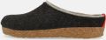 Haflinger Grizzly Kris Pantoffel - Grafiet huisslof gevormd voetbed - Grijs