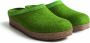 Haflinger Groene Damesslippers Comfortabel Zacht Vilt - Thumbnail 1