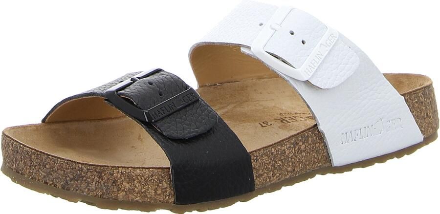Haflinger 819016-WEISS SCHWARZ dames slippers wit - Foto 1