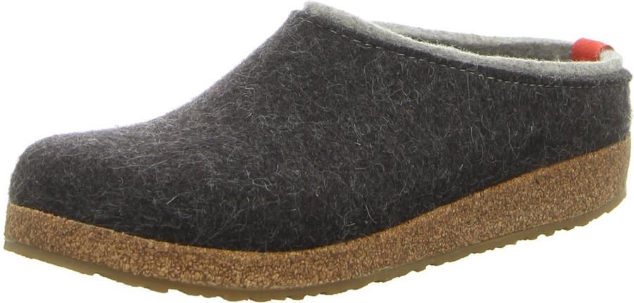 Haflinger Grizzly Kris Pantoffel - Grafiet huisslof gevormd voetbed - Foto 3