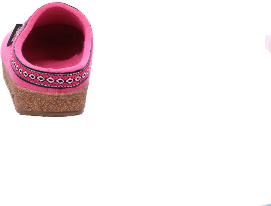 HAFLINGER Huisschoenen groen pink zwart offwhite