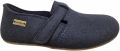 Haflinger Everest Foc Mittelblau Pantoffels Dichte Sloffen Blauw Vilt Dames Blauw - Blauw