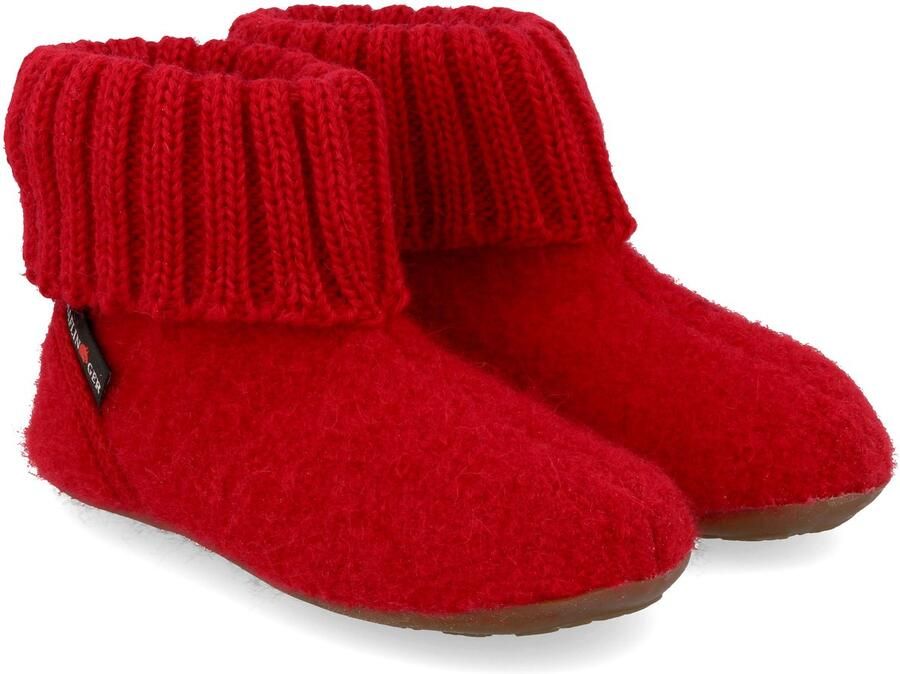 Haflinger Everest Karlo Pantoffel Dames Rood